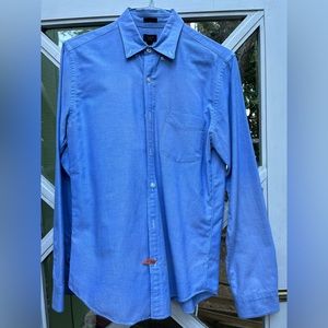 J Crew Slim Button Down Oxford Shirt Light Blue Men’s Size Medium 100% cotton